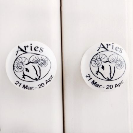 Aries Flat Ceramic Knob